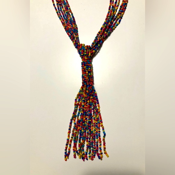 Multicolored bead necklace - Picture 2 of 2